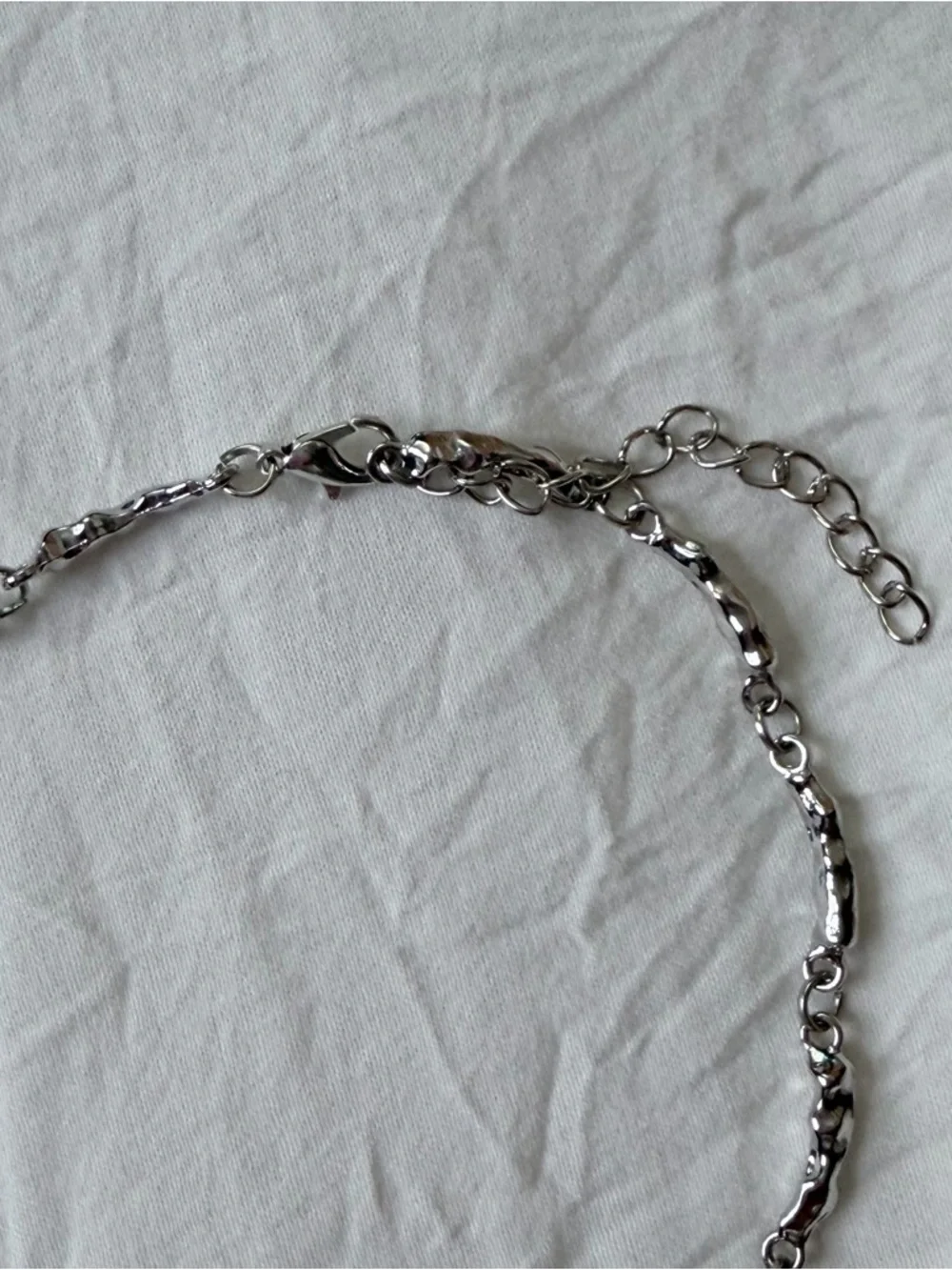 Brand New Y2K Magic Fairytale Silver White Diamond Heart Pendant 18” Necklace